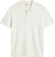 Open Edit Texture Polo Sweater
