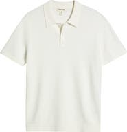 Open Edit Texture Polo Sweater