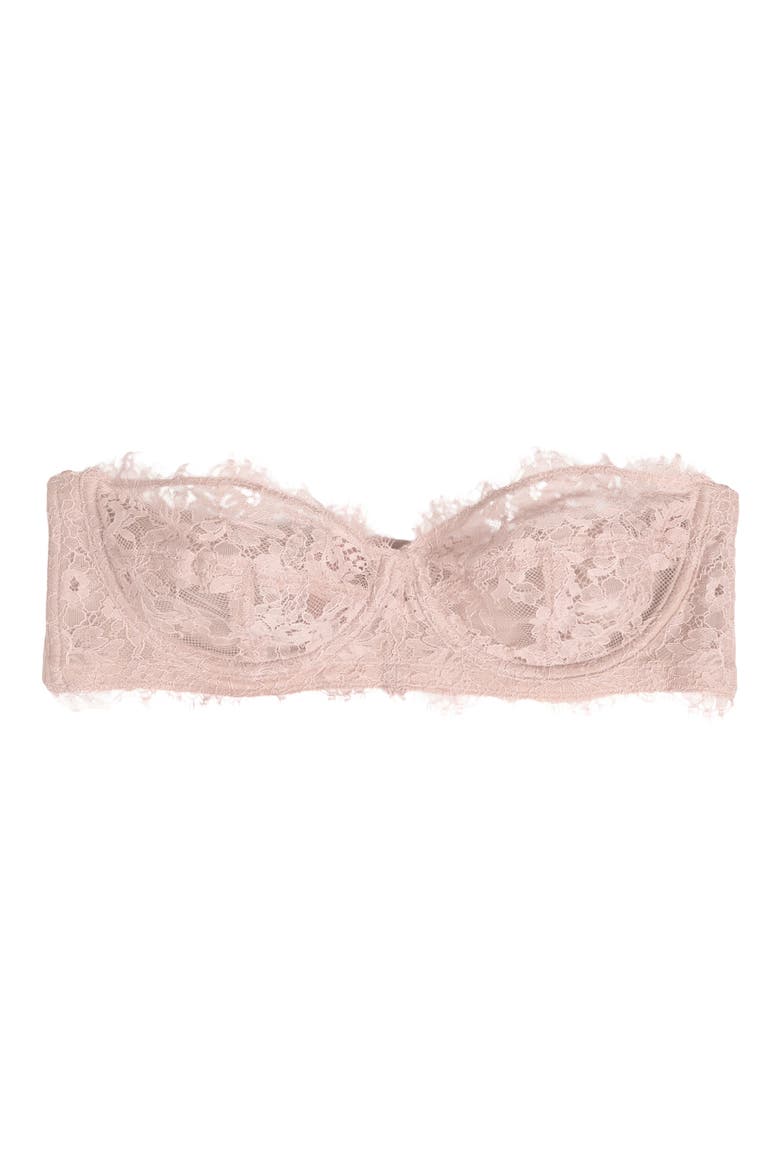Entice Strapless Lace Underwire Bra, Alternate, color, CASHMERE
