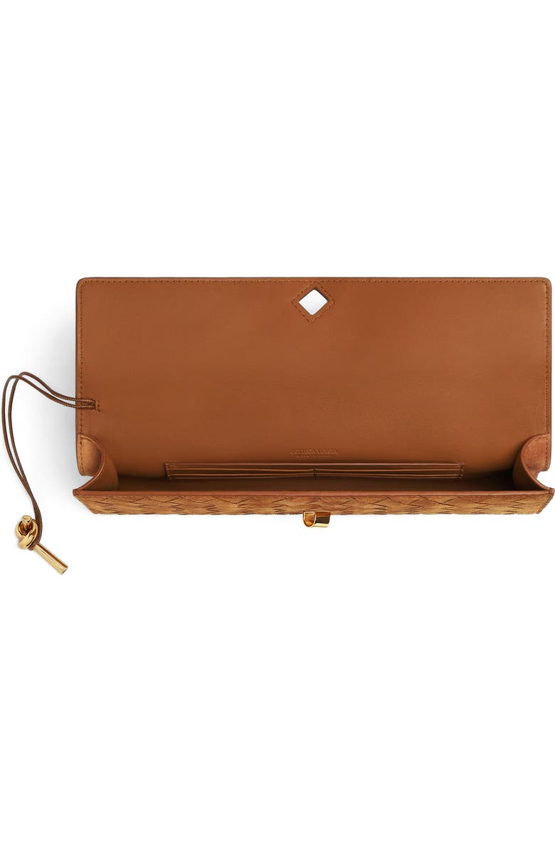 Bottega Veneta Long Andiamo Intrecciato Suede Clutch, Alternate, color,