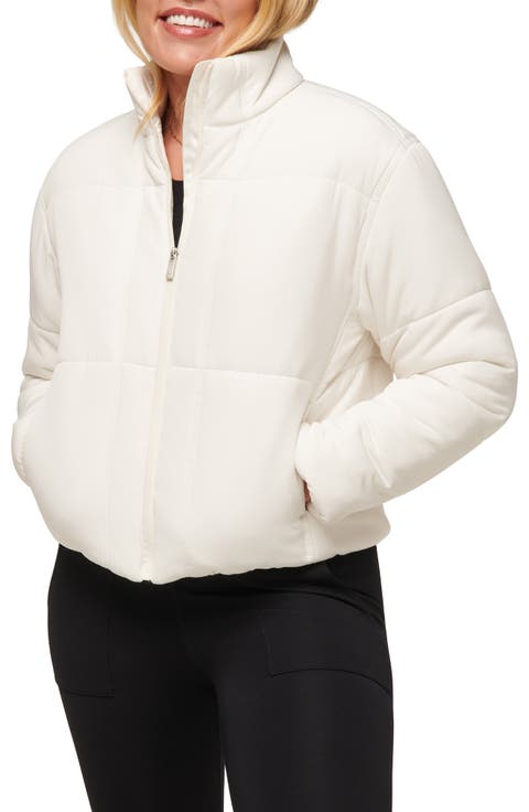 Travis Mathew Tahoe Diamond Quilted Puffer Jacket In Brown