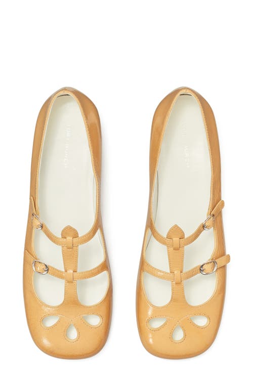 Tory Burch Violet Two Band Mary Jane Flat In Brown