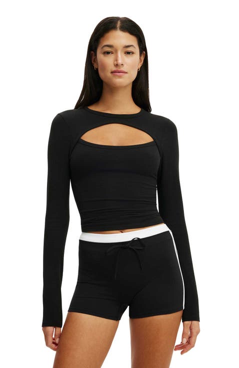 Women's Active Keyhole Long Sleeve