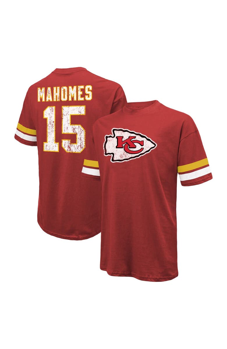 Majestic Threads Men
s Majestic Threads Patrick Mahomes Red Kansas City Chiefs Name
Number Oversize Fit T-Shirt, Main, color, Red