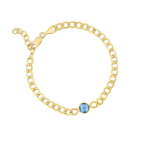 Blue Topaz Curb Bracelet