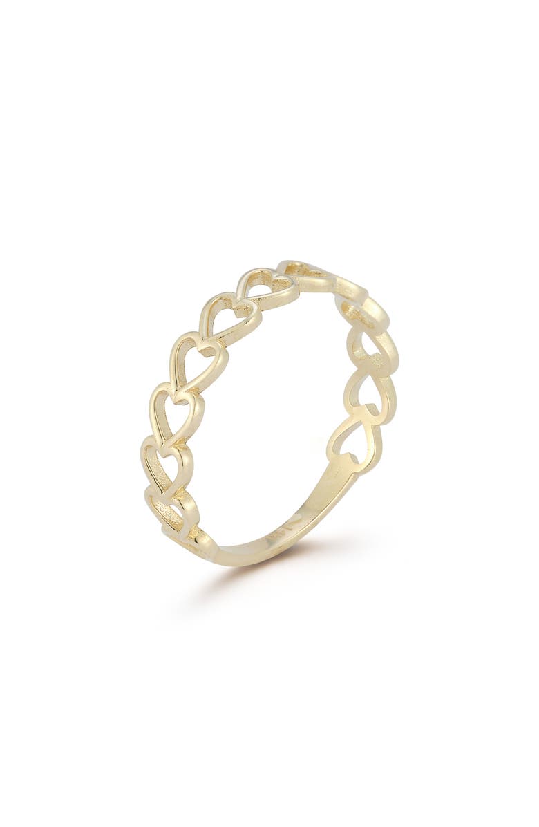 Ember Fine Jewelry Heart Band Ring, Alternate, color, Gold