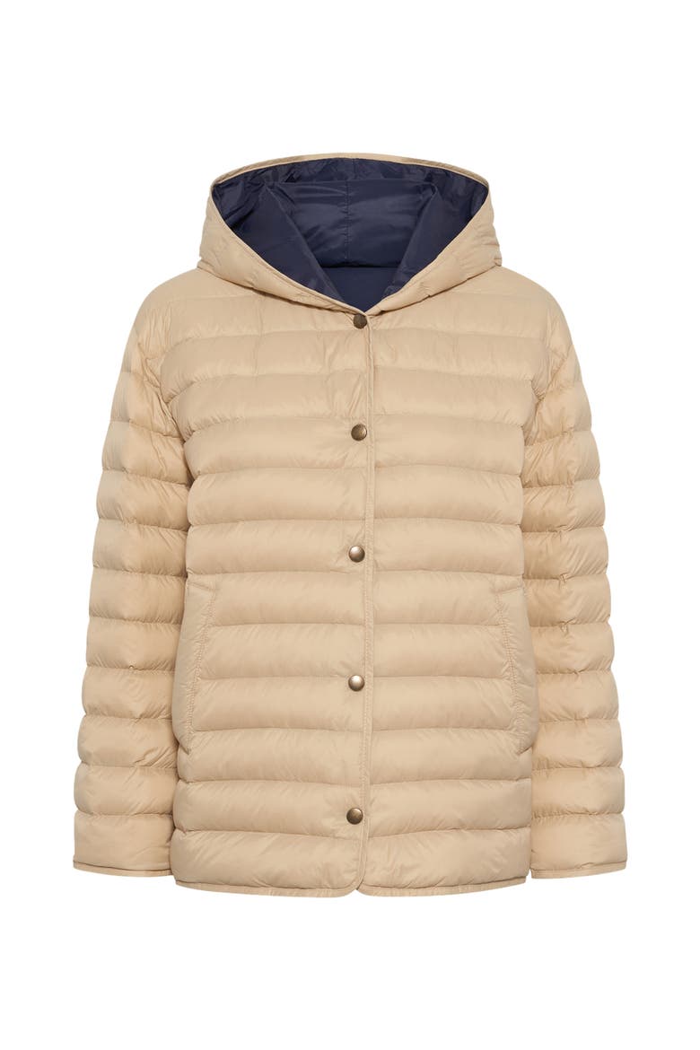 Priscille Reversible Hooded Jacket, Alternate, color, Sand