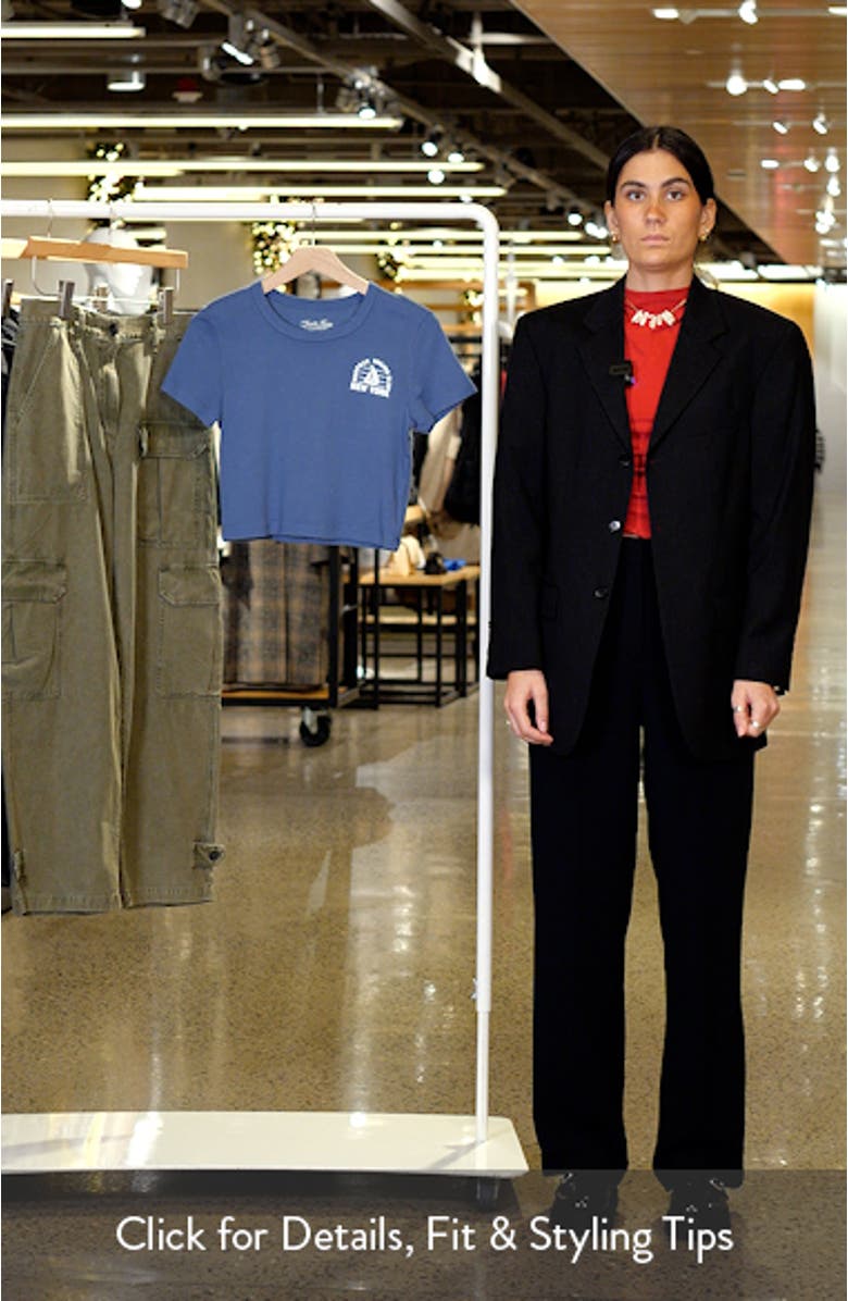 Montauk Sailing Club Cotton Graphic Baby Tee, sales video thumbnail