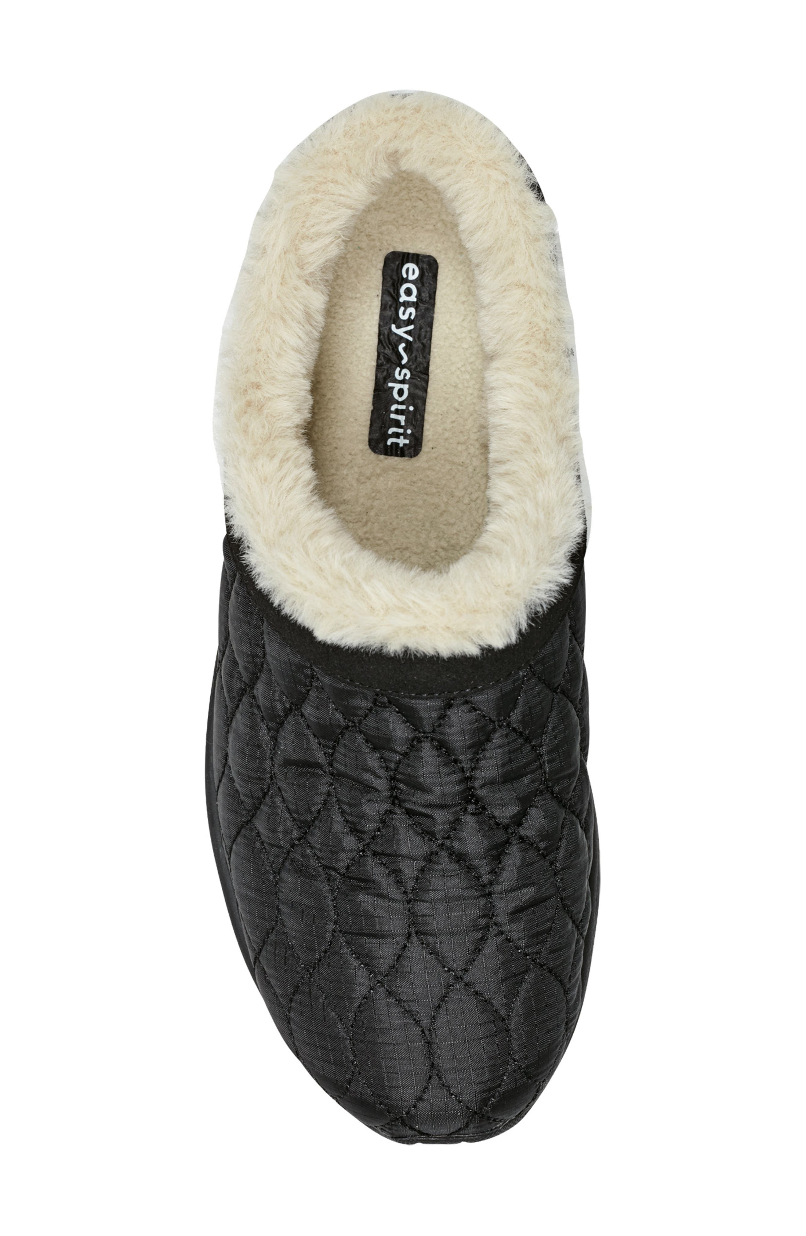 Easy Spirit Bimmy 2 Faux Fur Lined Clog, Alternate, color, Black