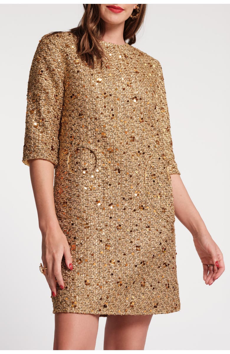 Frances Valentine Mod Dress, Main, color, Gold