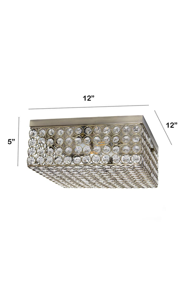 LALIA HOME Crystal Flush Mount Light Fixture, Alternate, color, 