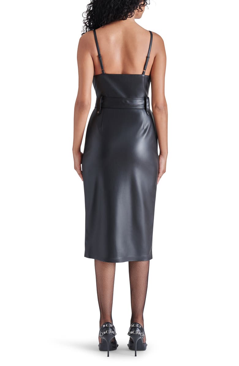 Steve Madden Levina Faux Leather Midi Dress, Alternate, color, 