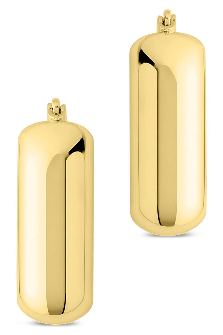 Classic Polished Hoop Earrings, Alternate, color, GOLD