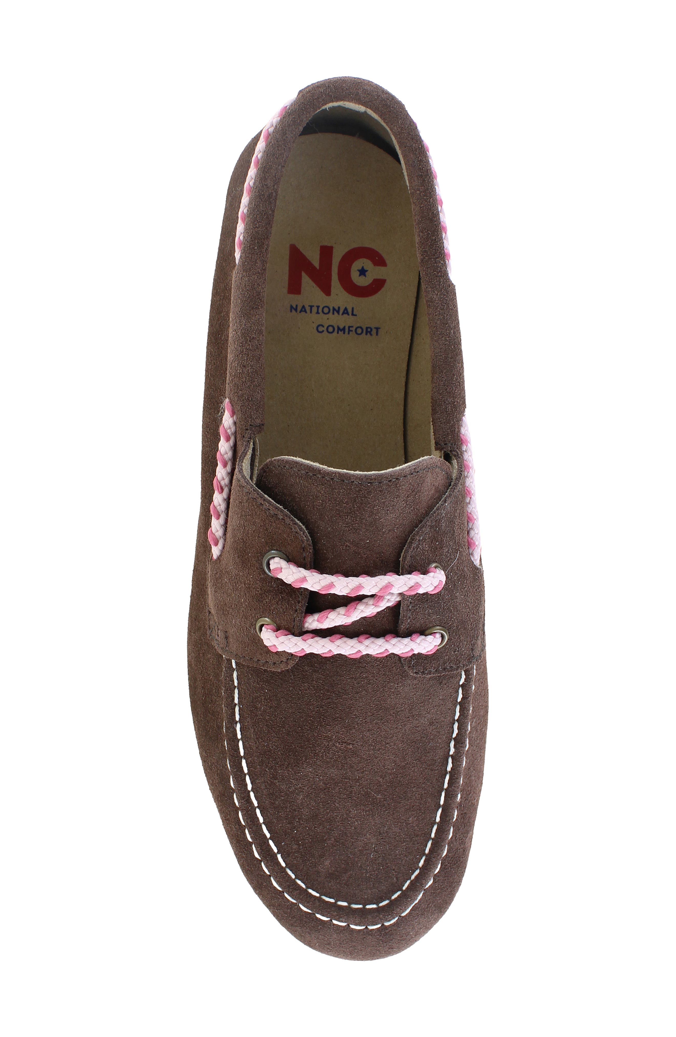 Slamm Leather Boat Shoe Loafer, Alternate, color, BROWN SUEDE