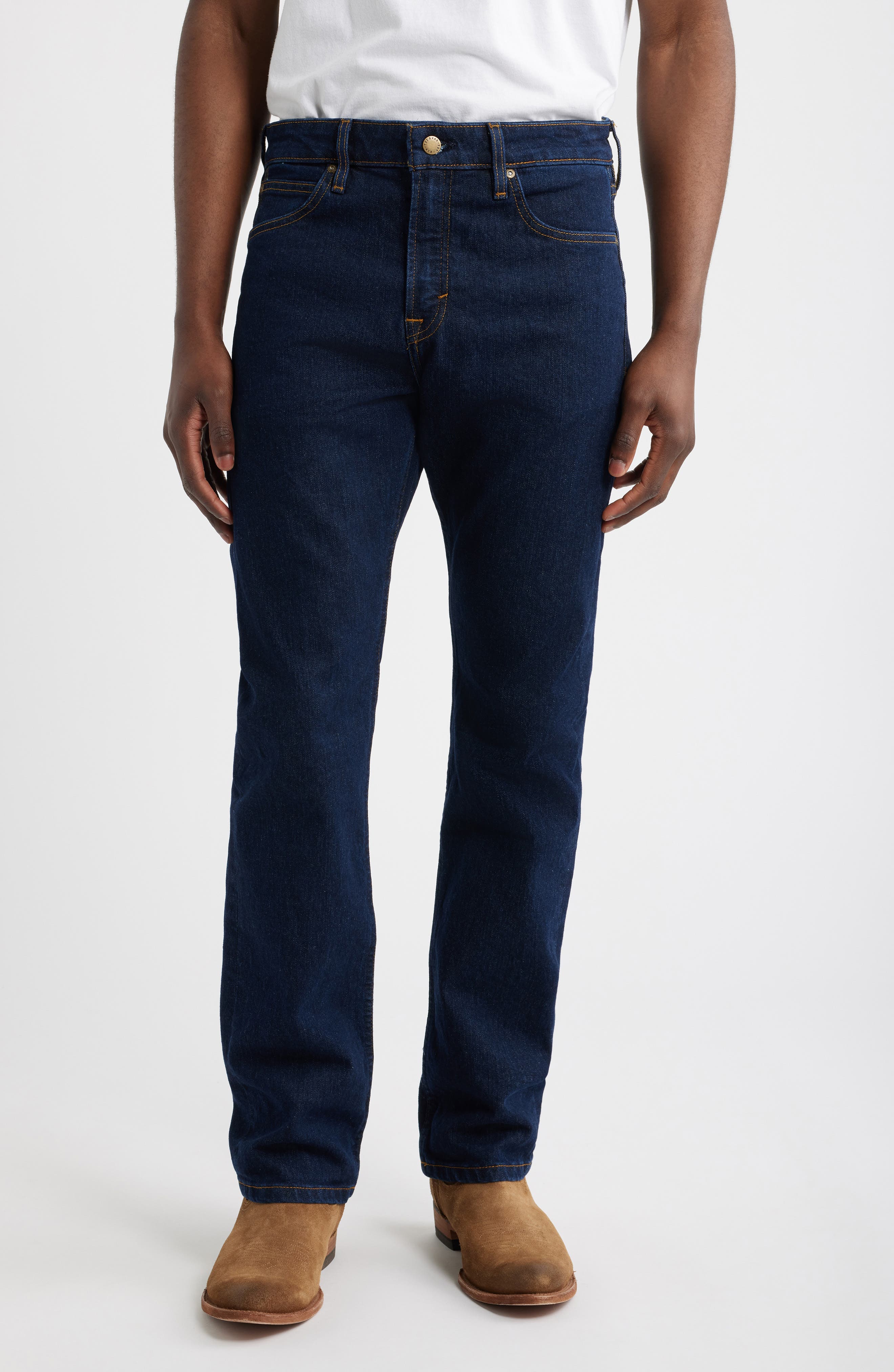 Slim Straight Stretch Denim Jeans