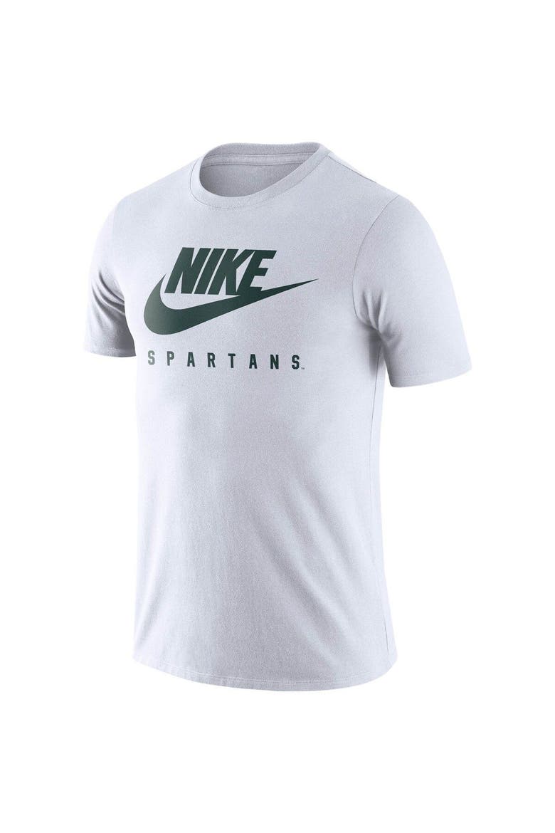 Men's Nike White Michigan State Spartans Essential Futura T-Shirt, Alternate, color, White