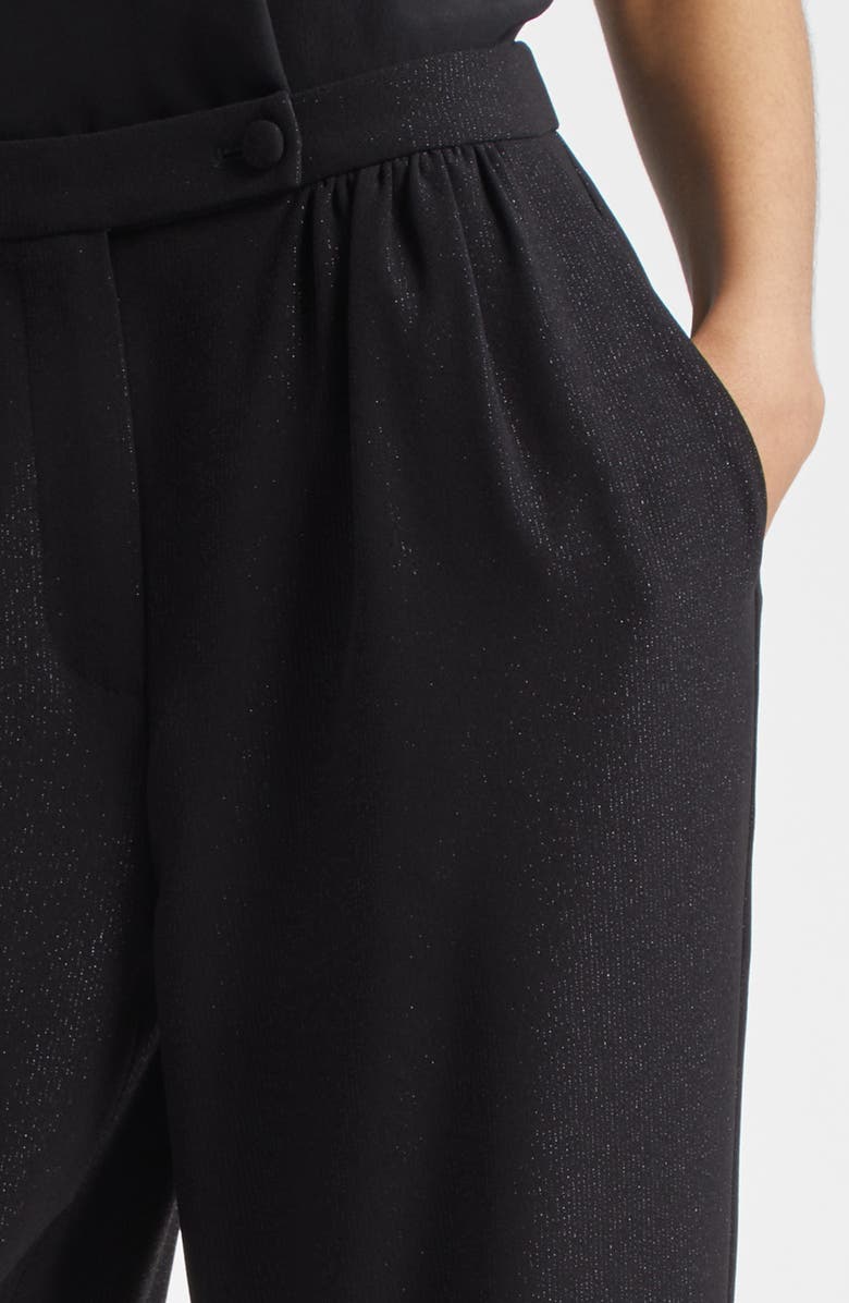 Emporio Armani Shimmer Pants, Alternate, color, Solid Black