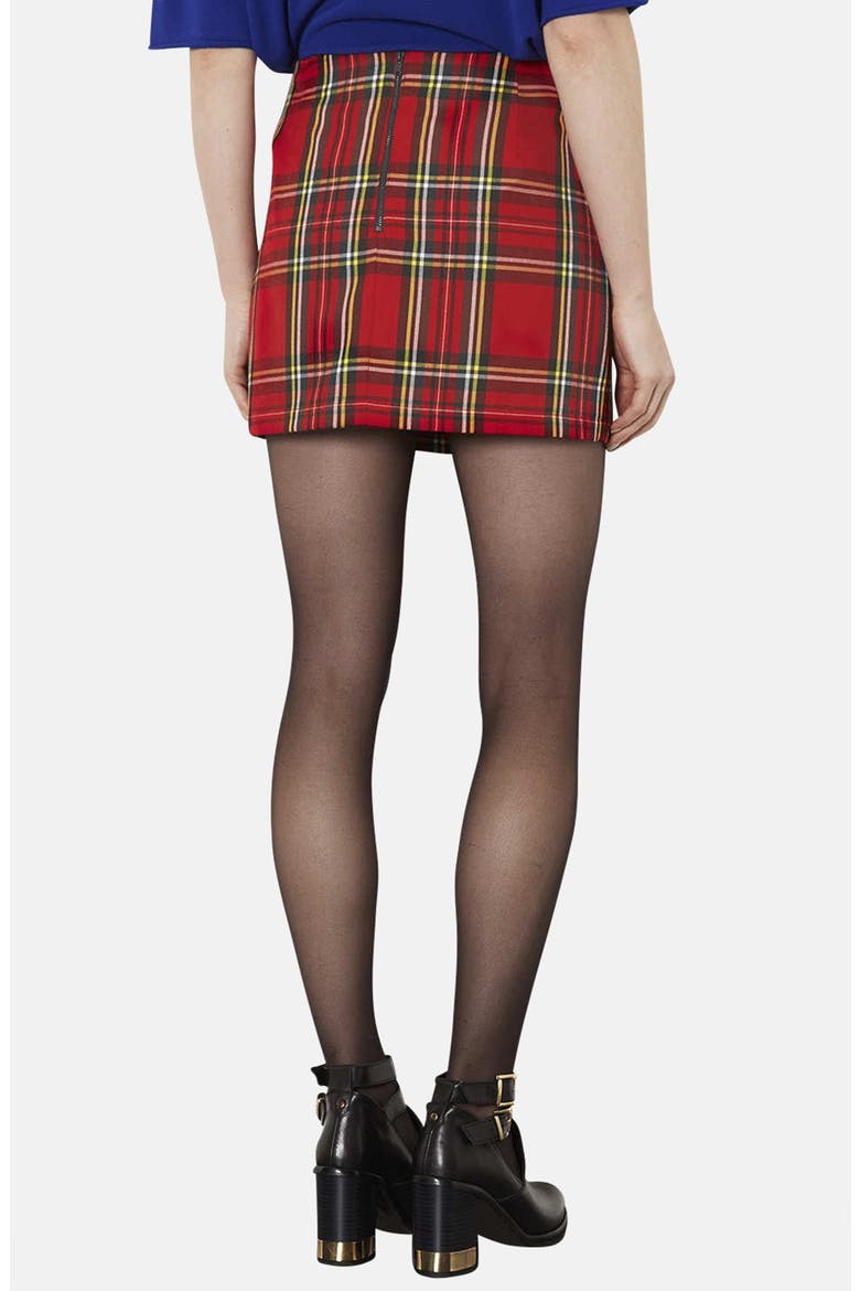 Tartan Plaid Skirt, Alternate, color, RED