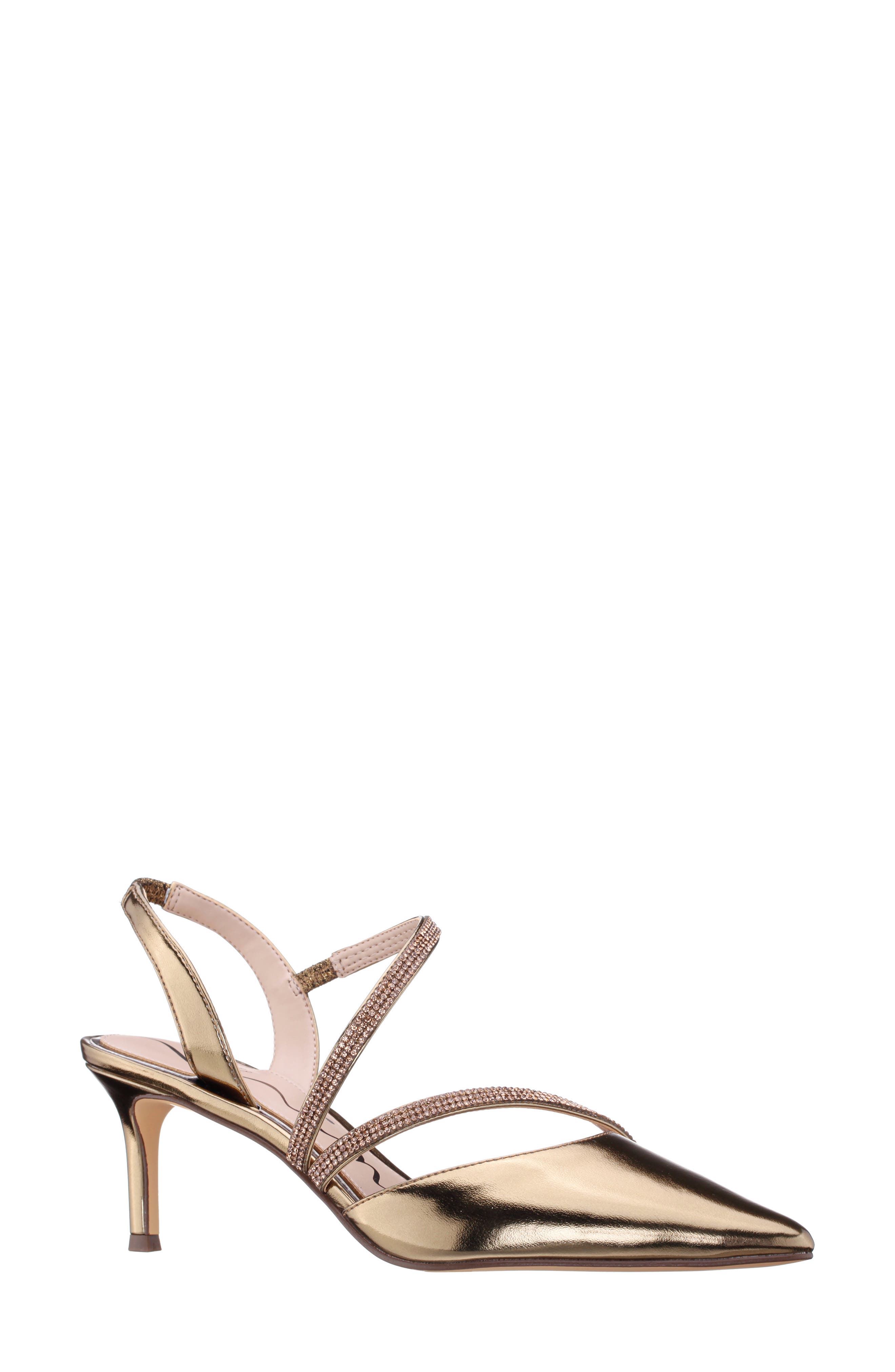 Nina Nela Slingback Pointed Toe Pump in Bronze 