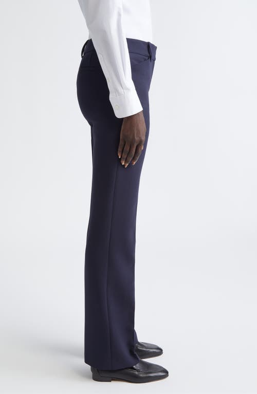 Lafayette 148 New York Reade Stretch Wool Straight Leg Pants In Black