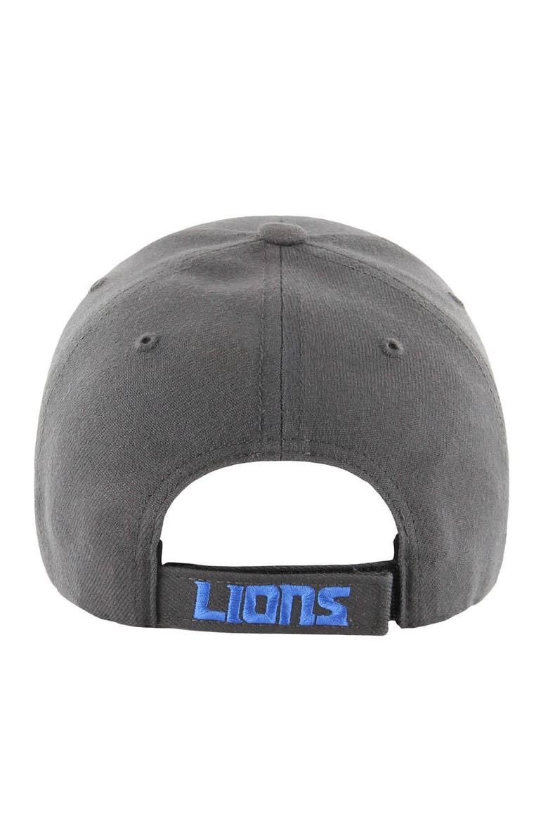'47 Men's '47  Charcoal Detroit Lions MVP Adjustable Hat, Alternate, color, 