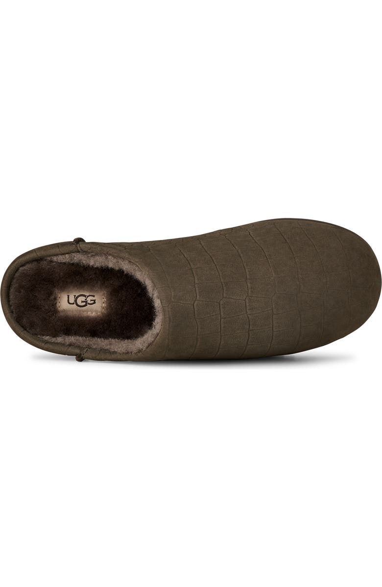 UGG<sup>®</sup> Elea Croc Embossed Suede Slipper, Alternate, color, Dense Smoke