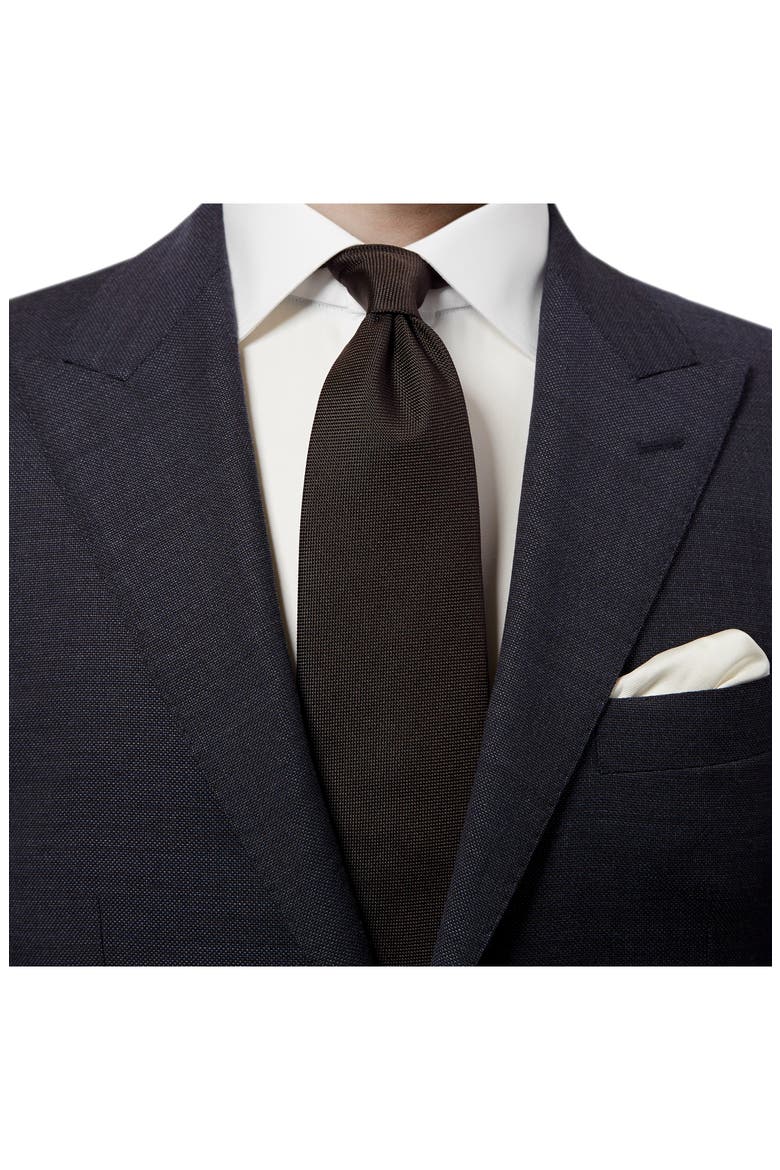 Solid Silk Tie, Alternate, color, BLACK