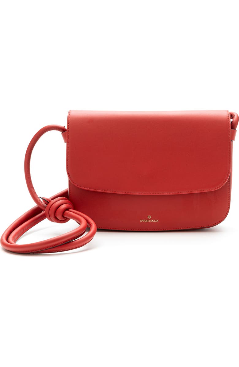LA PORTEGNA Lucia Shoulder Bag With Sliding Knots, Alternate, color, Red