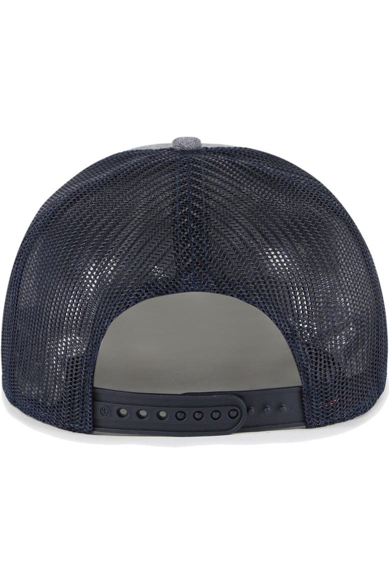 Men's '47 Charcoal Boston Red Sox Slate Trucker Snapback Hat, Alternate, color, Charcoal