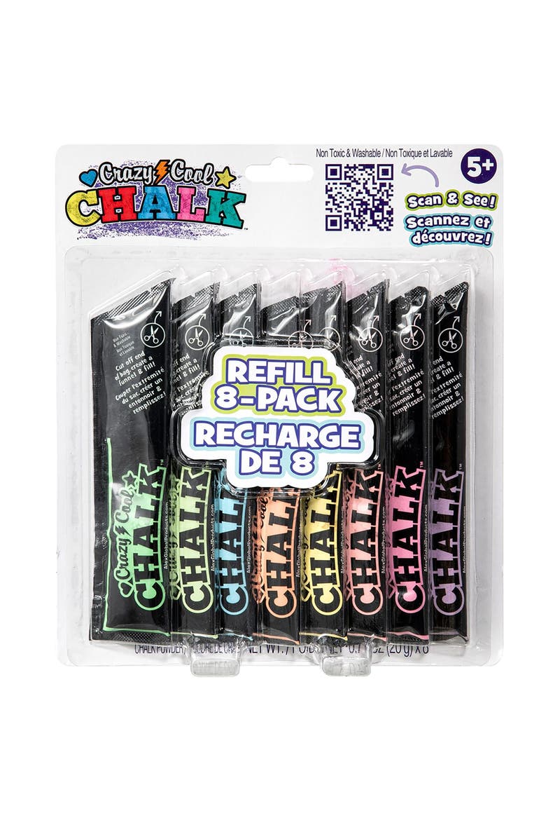 Cool Chalk Refill 8 Pack, Sidewalk and Driveway Art, Main, color, Multicolored