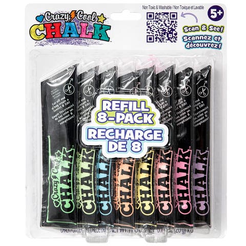 Cool Chalk Refill 8 Pack, Sidewalk and Driveway Art
