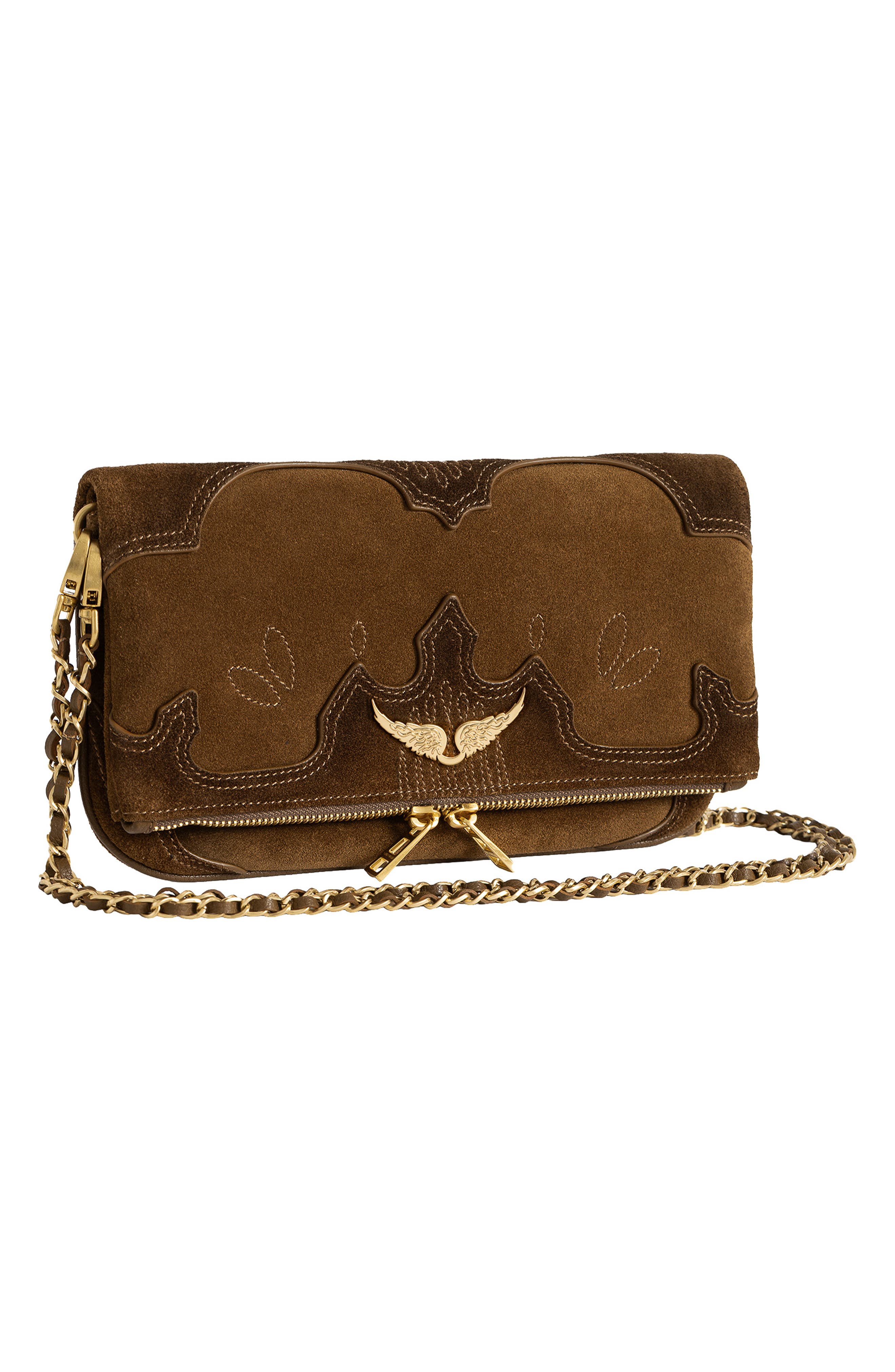 Rock Western Leather Crossbody Bag, Alternate, color, COGNAC