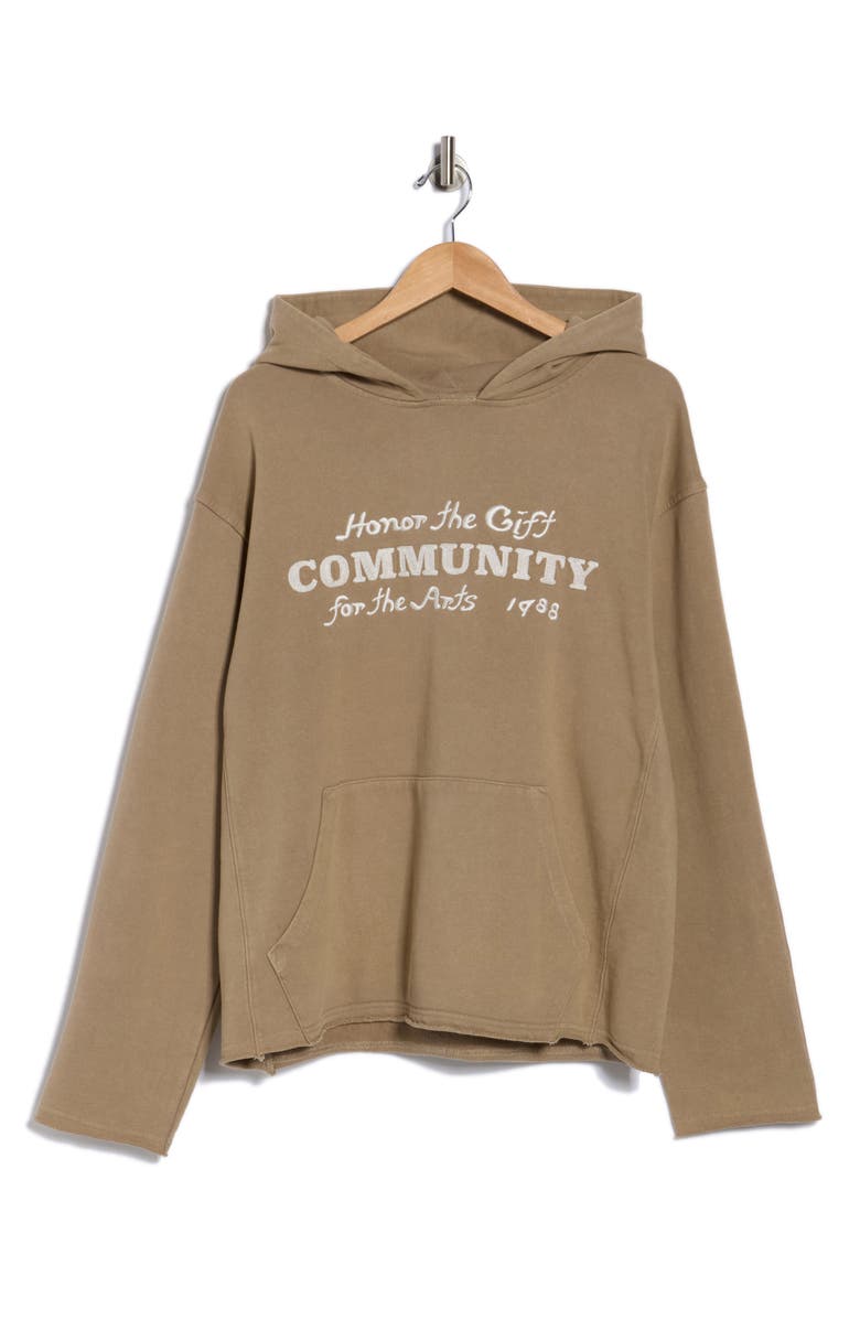 HONOR THE GIFT Vintage Embellished Hoodie, Alternate, color, Pebble