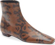 Proenza Schouler Trap Python Embossed Flat Ankle Boot