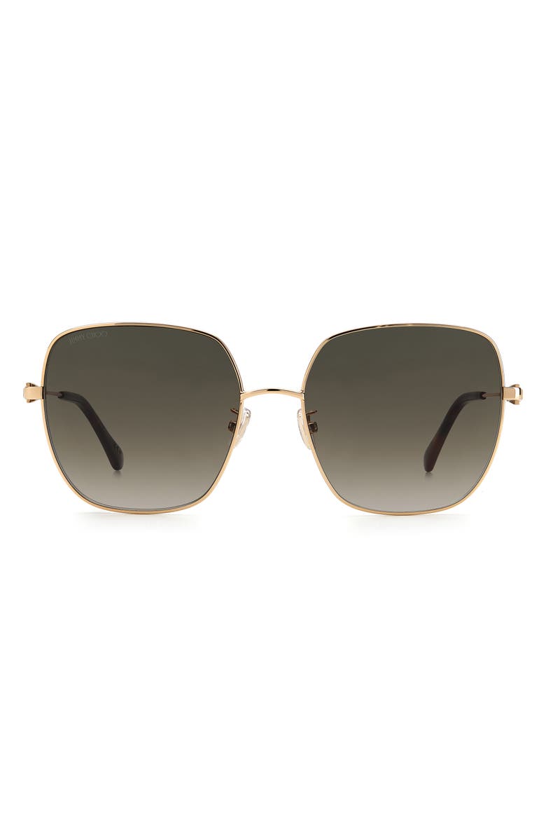 Jimmy Choo 60mm Oversize Rounded Sunglasses, Main, color, 