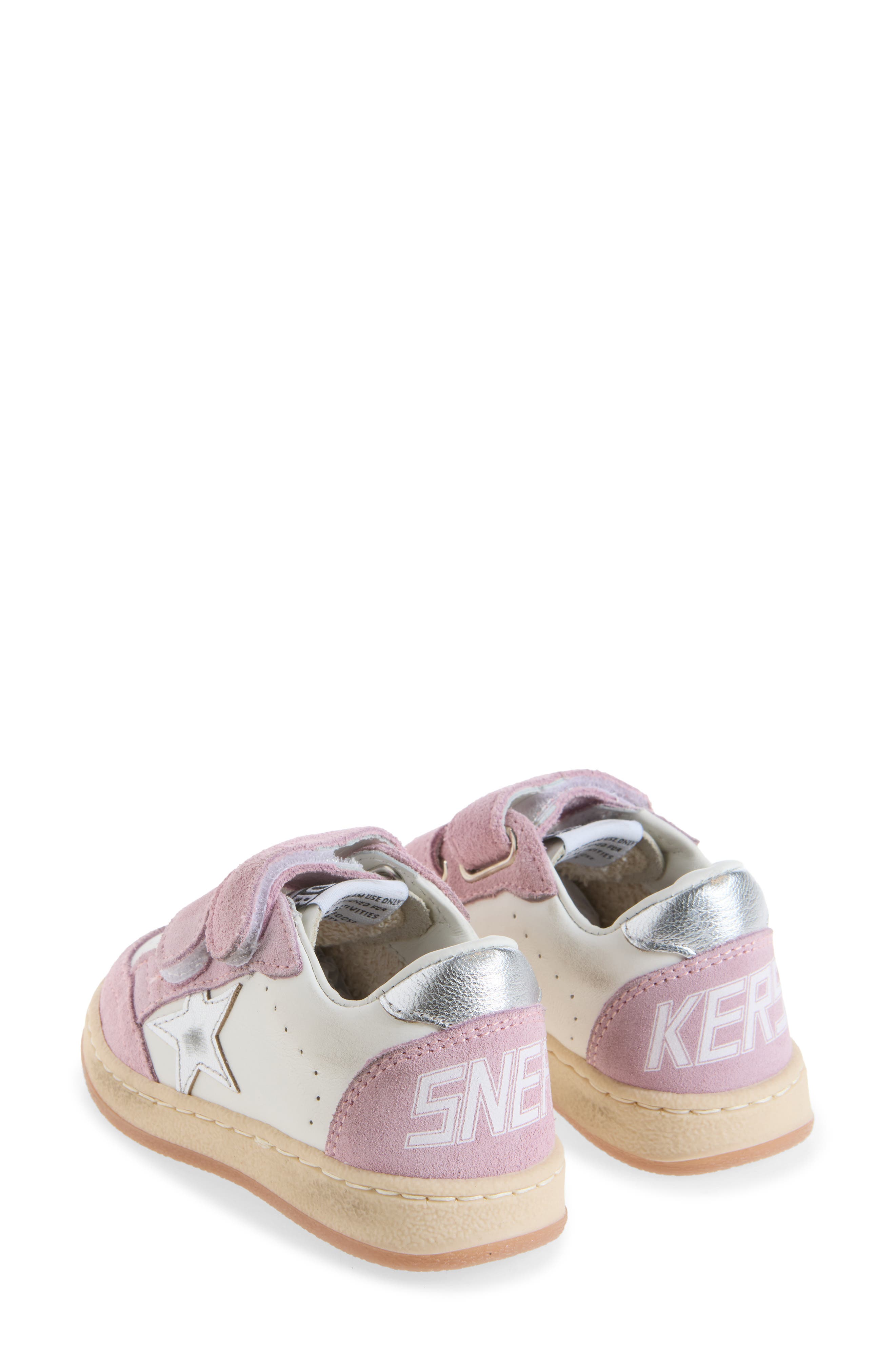 Kids' Ball Star Sneaker, Alternate, color, WHITE/ LILAC/ SILVER