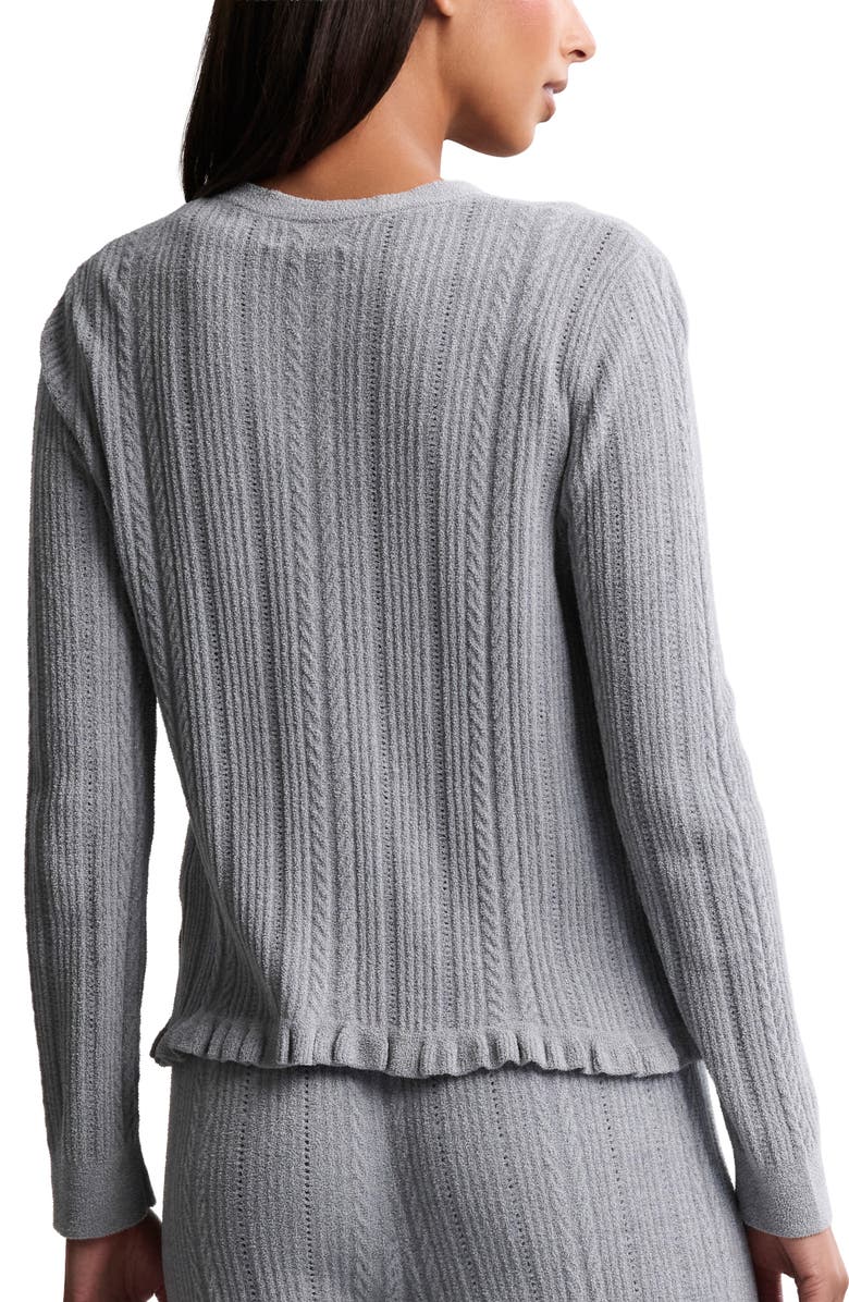 Barefoot Dreams<sup>®</sup> CozyChic Lite<sup>®</sup> Cable Knit Cardigan, Alternate, color, Moonbeam