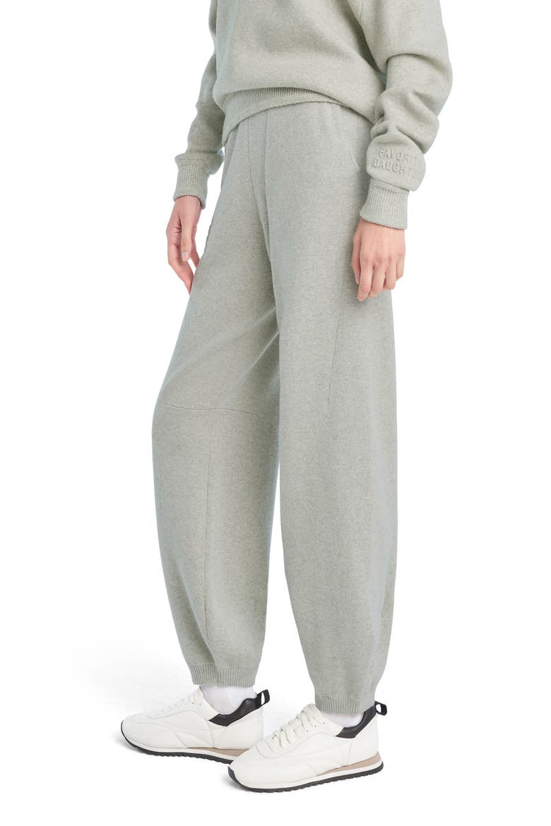 The Fatigue Sisters Barrel Leg Cotton & Cashmere Joggers, Alternate, color, HEATHER GREY