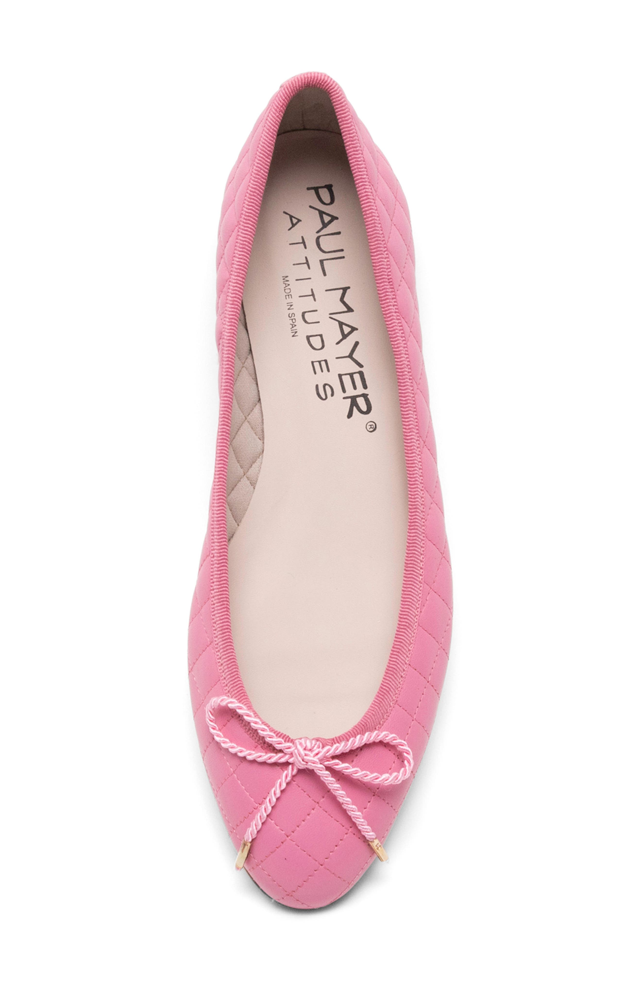 PAUL MAYER Lido Quilted Ballet Flat, Alternate, color, Pink