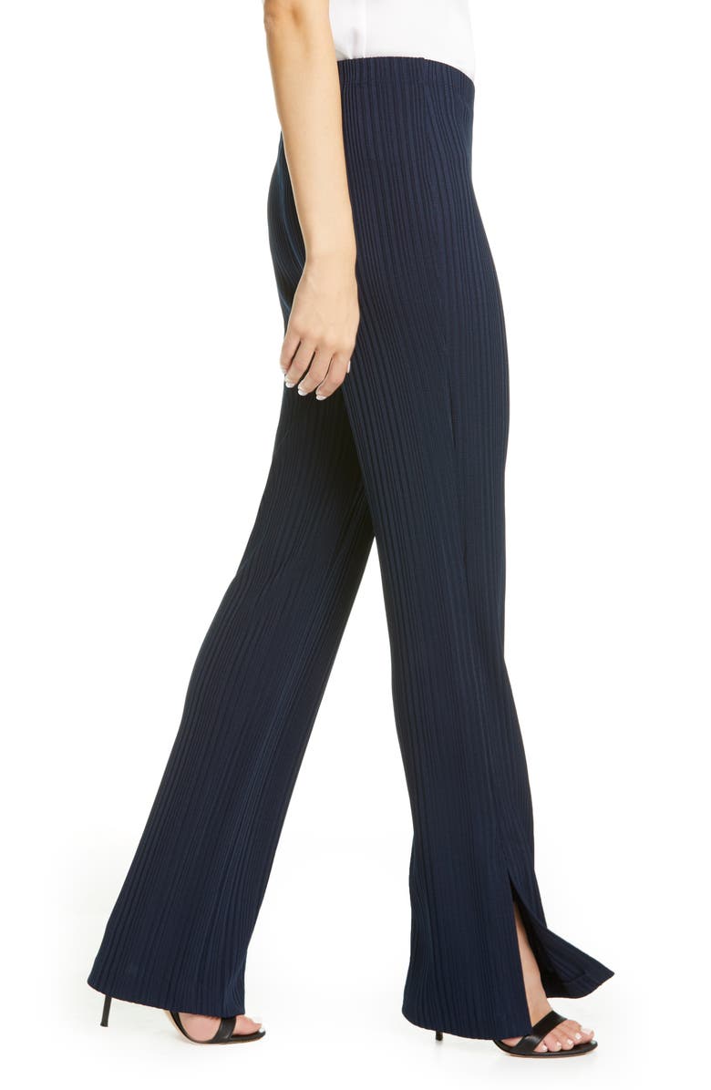 St. John Collection Variegated Rib Pull-On Pants, Alternate, color,
