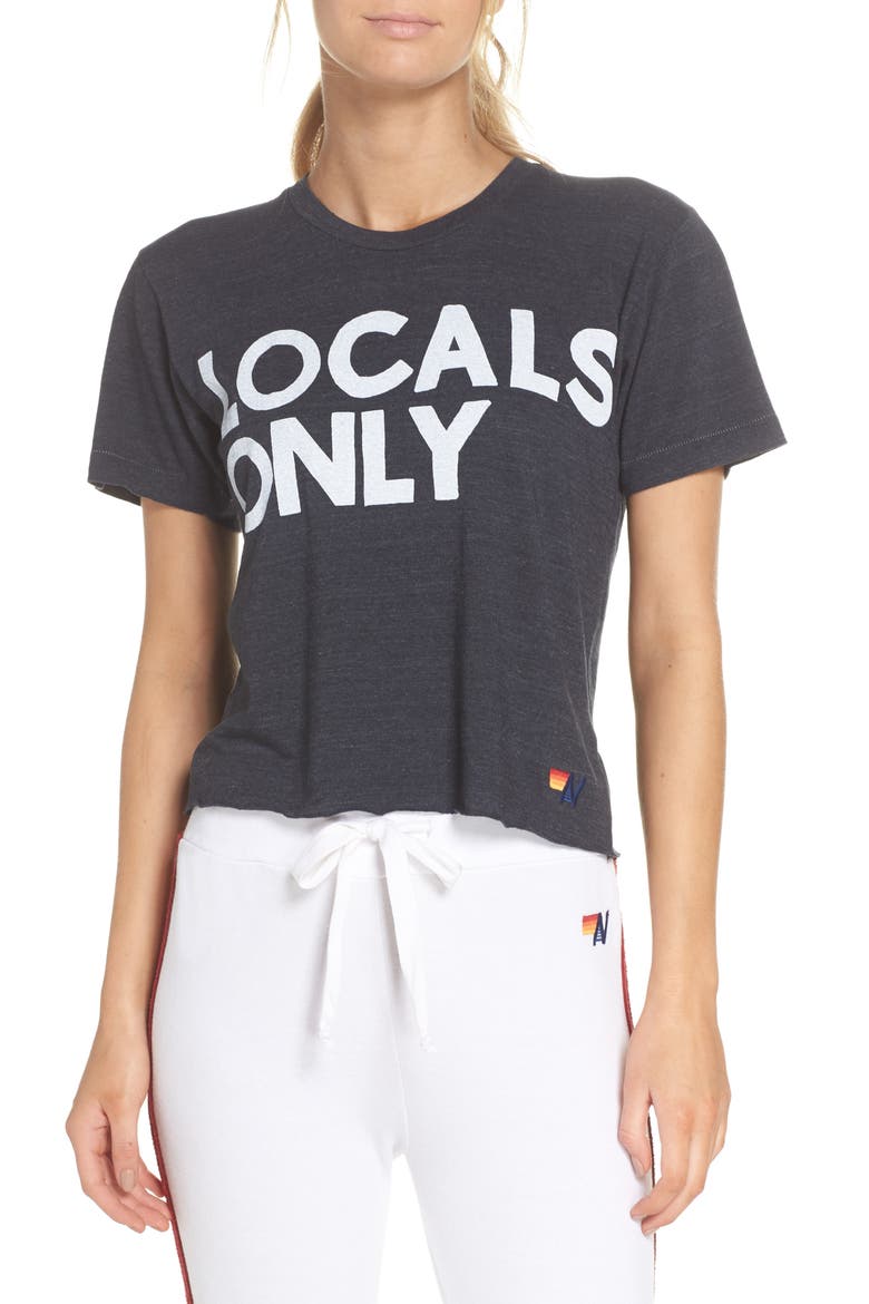 Locals Only Boyfriend Tee, Main, color, CHARCOAL
