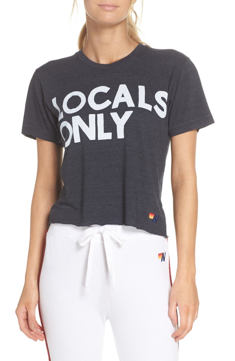 Aviator Nation Locals Only Boyfriend Tee, Main, color, 