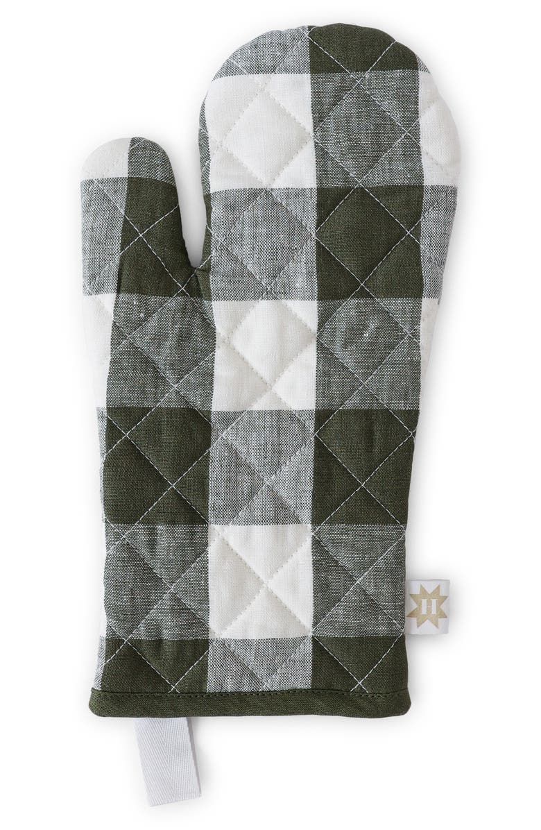 Heirloomed Collection Oven Mitt & Potholder Set, Alternate, color, Olivegingham