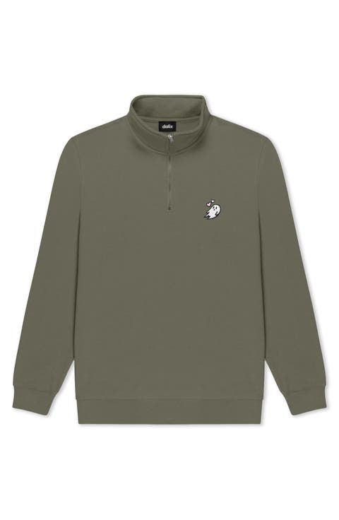 Womens Heartly Ghost Quarter Zip Pullover