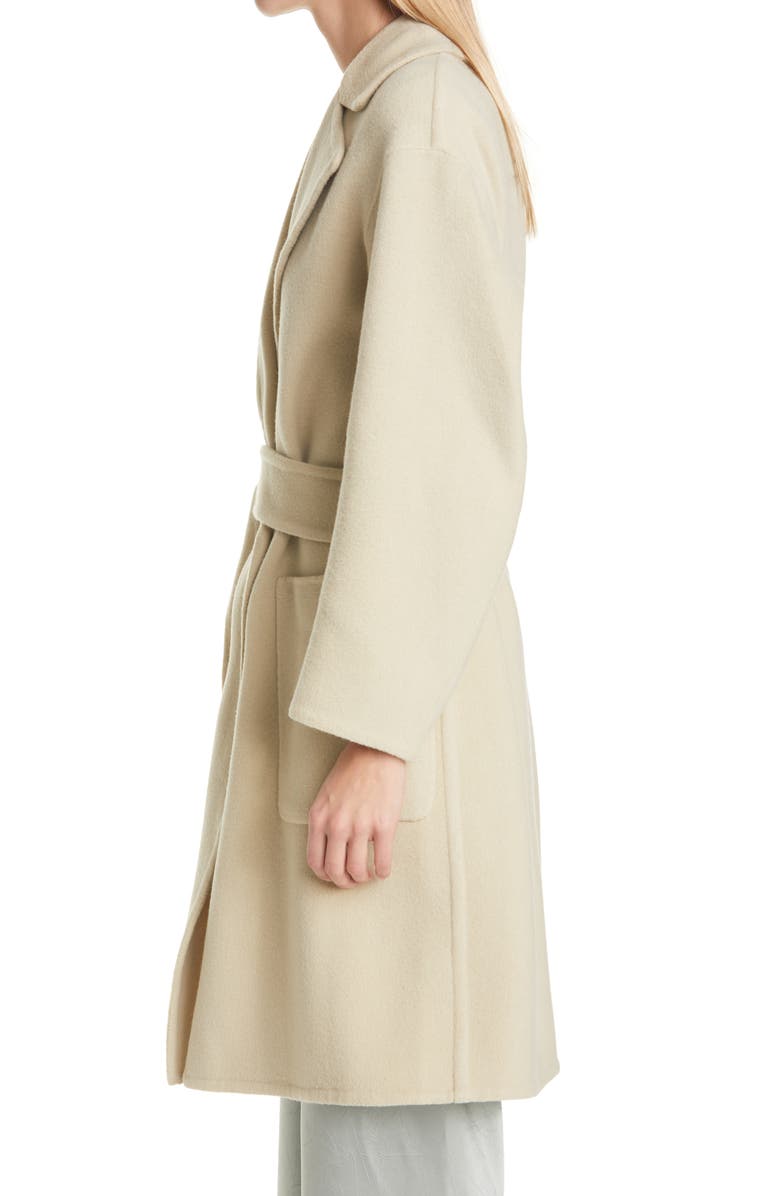 Vince Patch Pocket Belted Wool Blend Coat, Alternate, color, 