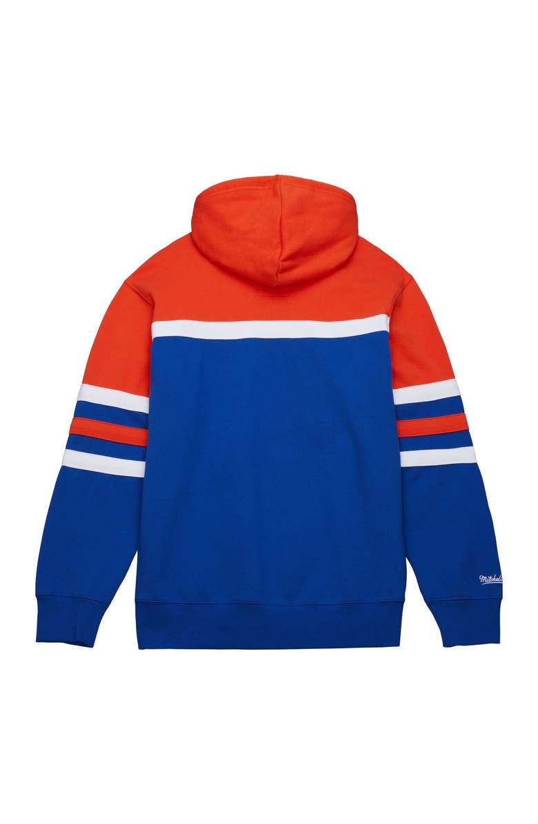 Mitchell & Ness Men's Mitchell & Ness Blue New York Knicks Big & Tall Hardwood Classics Head Coach Pullover Hoodie, Alternate, color, 