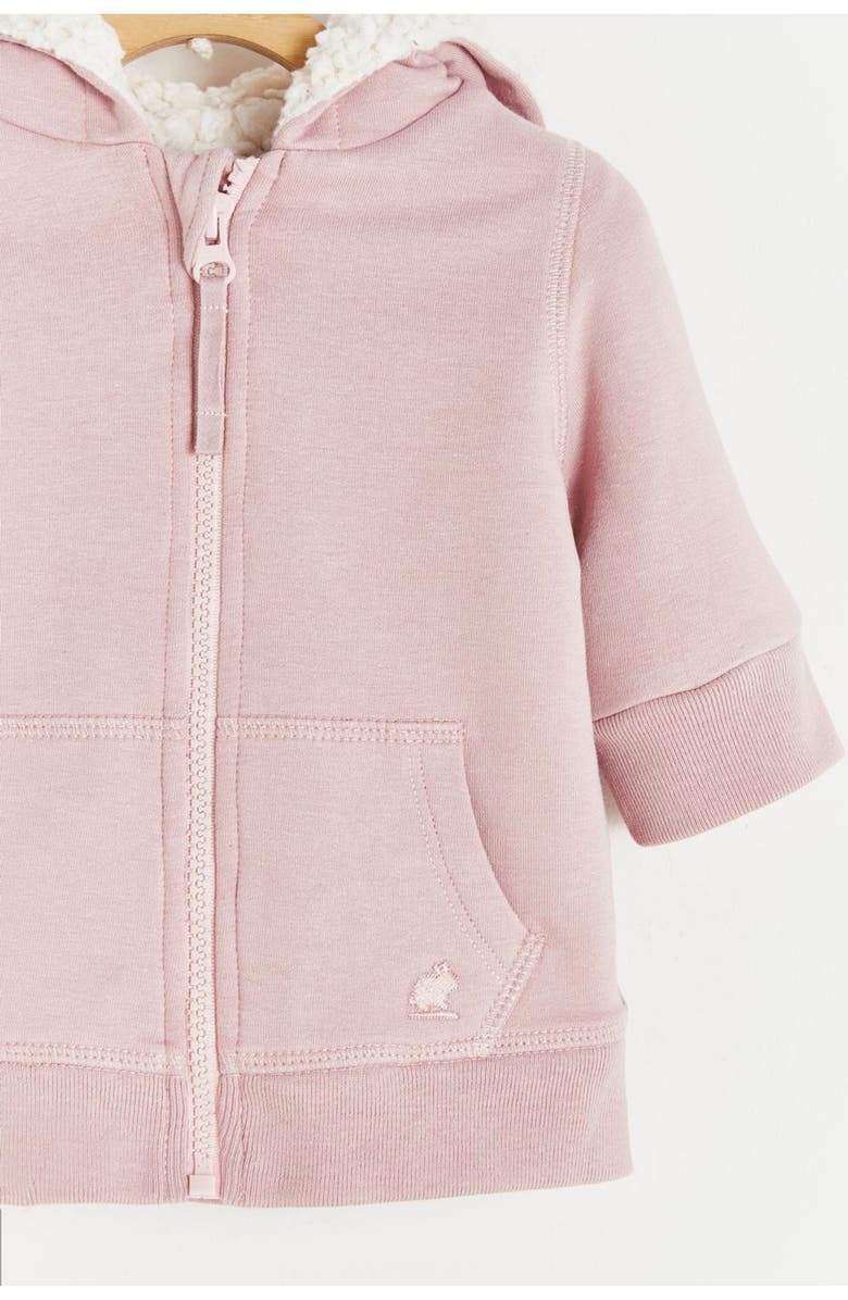 Babycottons Daisy Fleece & Teddy Fleece Hoodie, Alternate, color, 