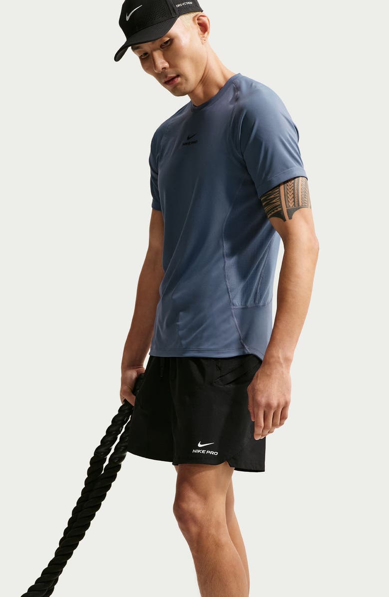 Nike Pro Dri-FIT ADV 6-Inch Training Shorts, Alternate, color, Black/ White