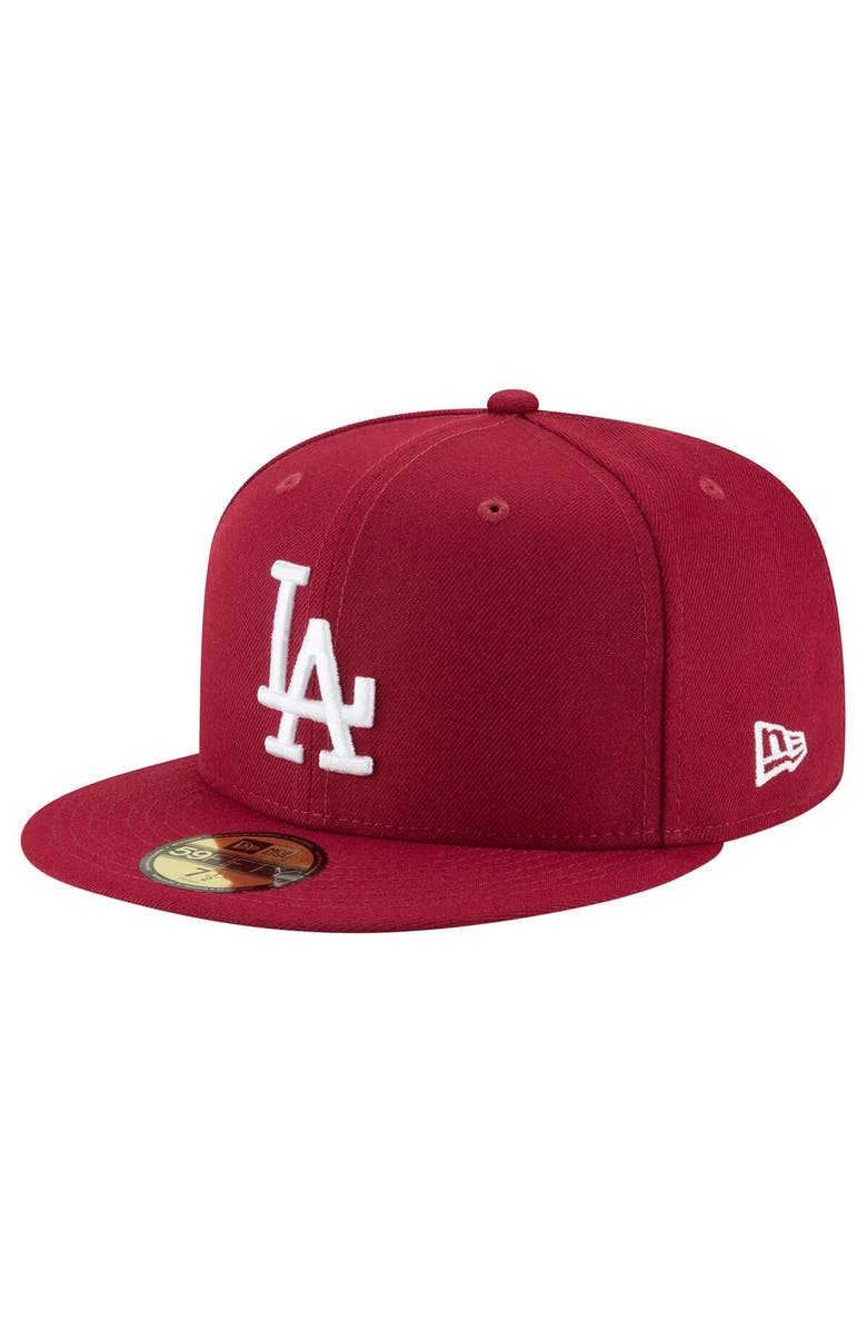 New Era Men's New Era Red Los Angeles Dodgers 2024/25 Back to Back Champions Circle Side Patch Fitted 59FIFTY Hat, Alternate, color, Red