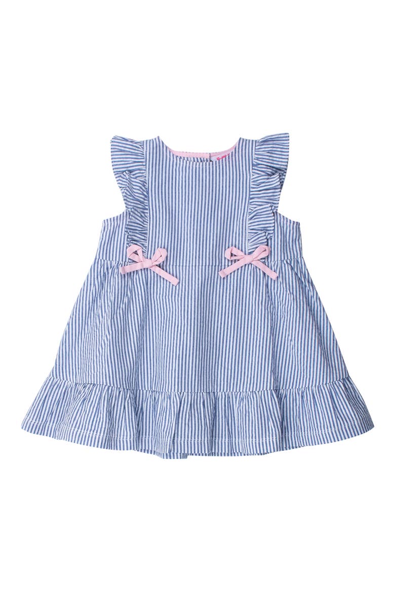 Stripe Cotton Seersucker Dress, Main, color, BLUE